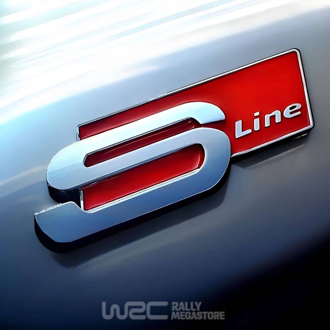 EMBLEME LOGO AUTOCOLLANT AUDI S LINE ARGENT